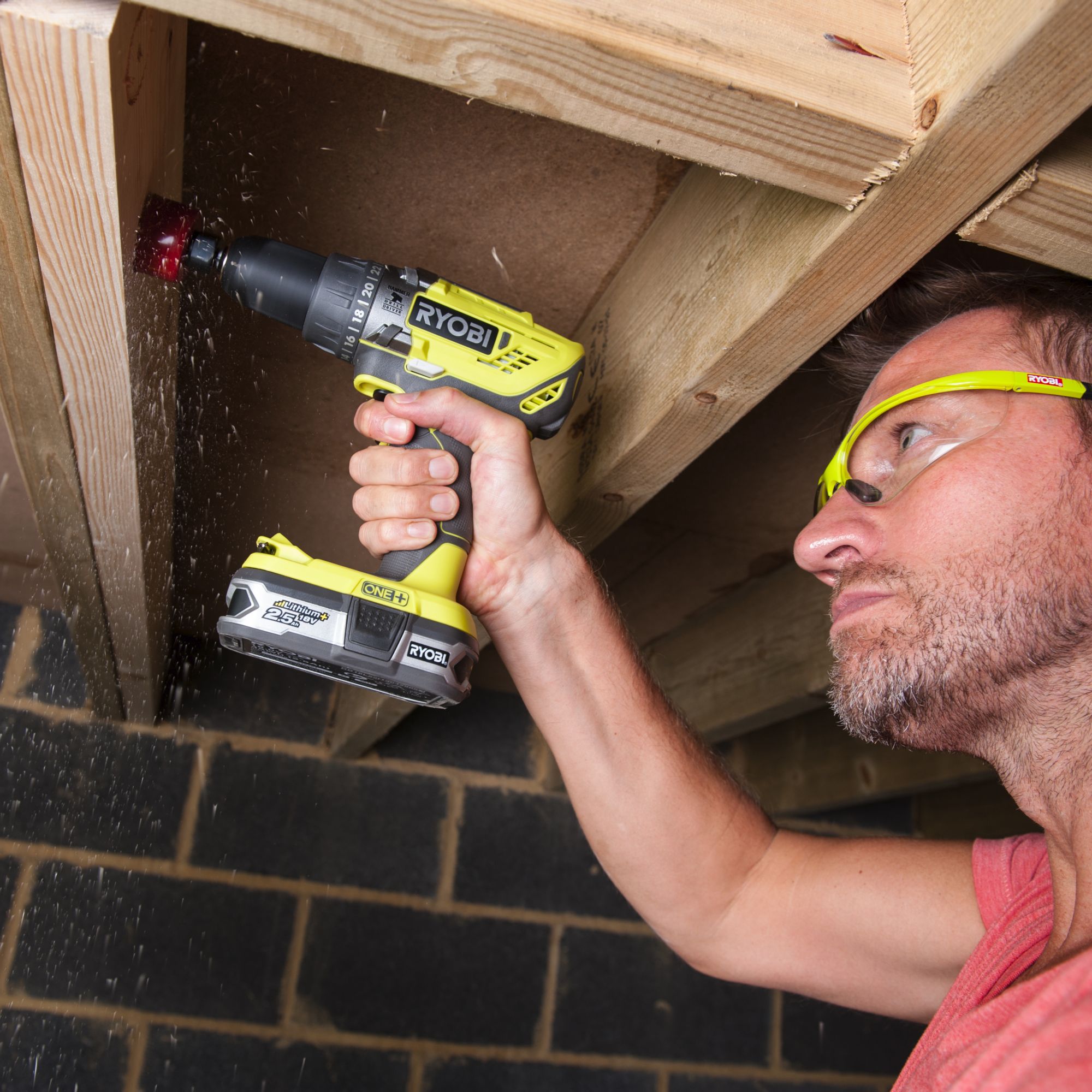 Ryobi ONE+ 18V Li-ion Brushed Cordless Combi drill (2 x 1.5Ah) - R18PD3 ...
