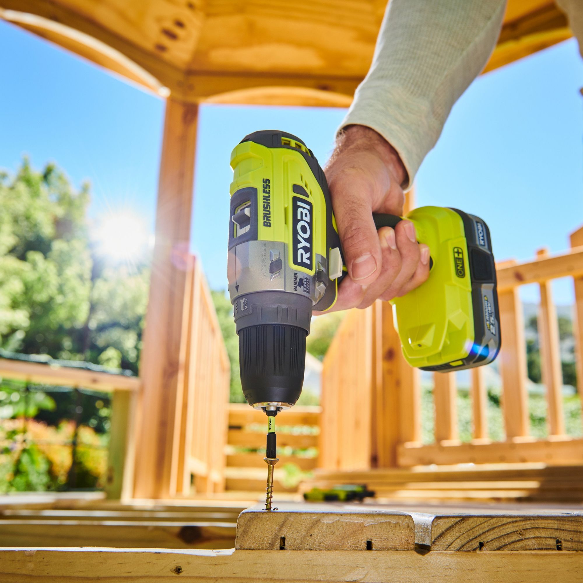 Ryobi ONE+ 18V Li-ion Brushless Cordless Combi drill (2 x 2Ah) - R18PD5-220S