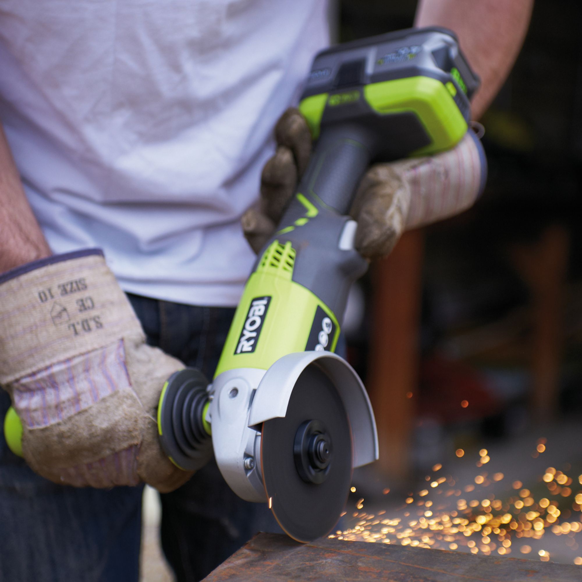 5.5 Amp Corded 4-1/2 Angle Grinder - RYOBI Tools