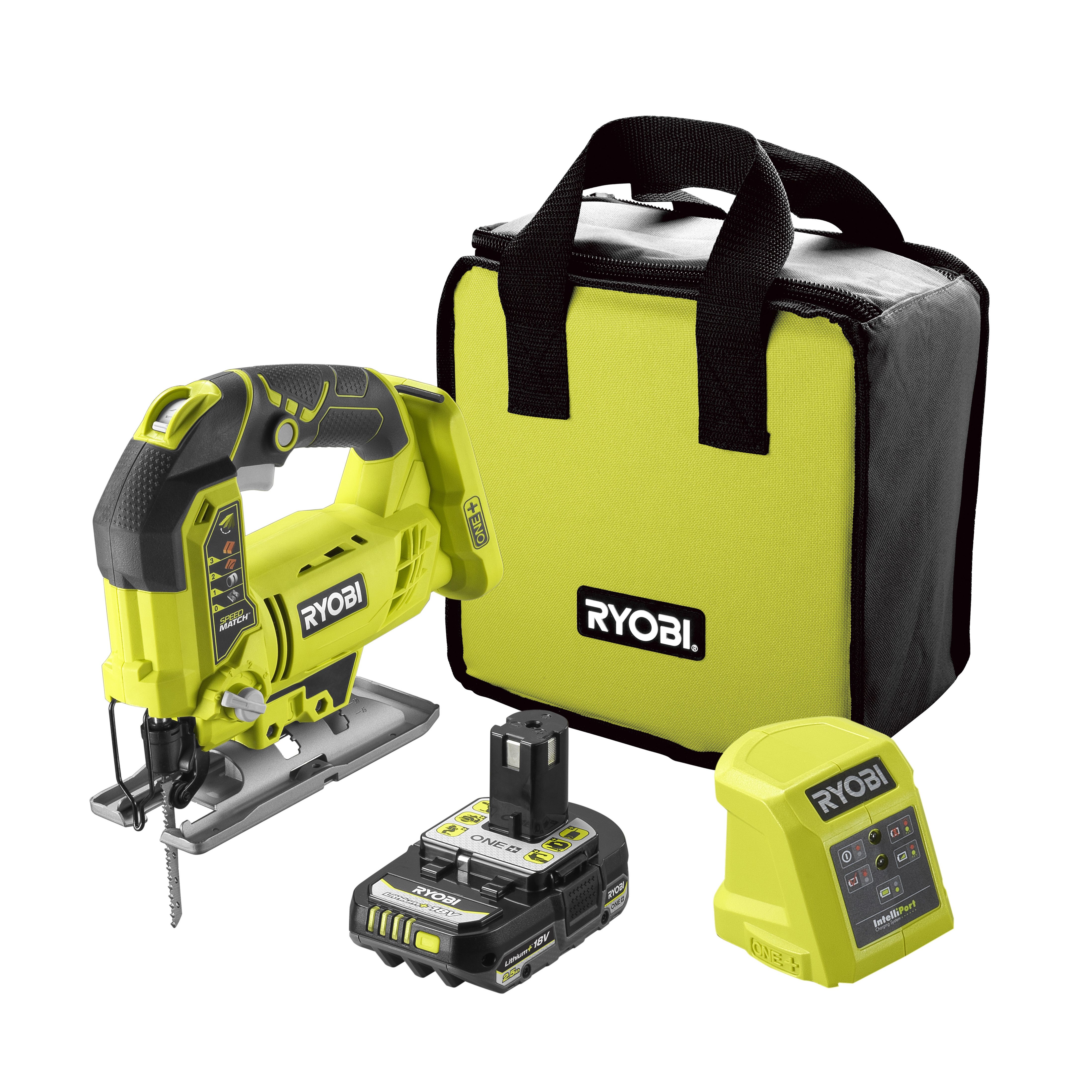 Ryobi One Plus Li-ion One+ 18V Cordless Jigsaw (1 x 2.5Ah) - R18JS-1C25SK