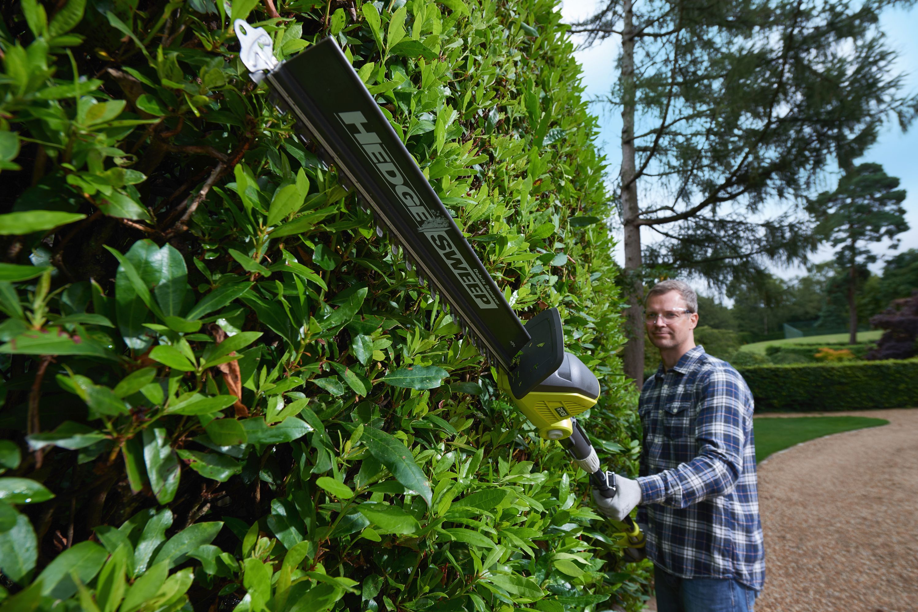 Ryobi battery pole online hedge trimmer