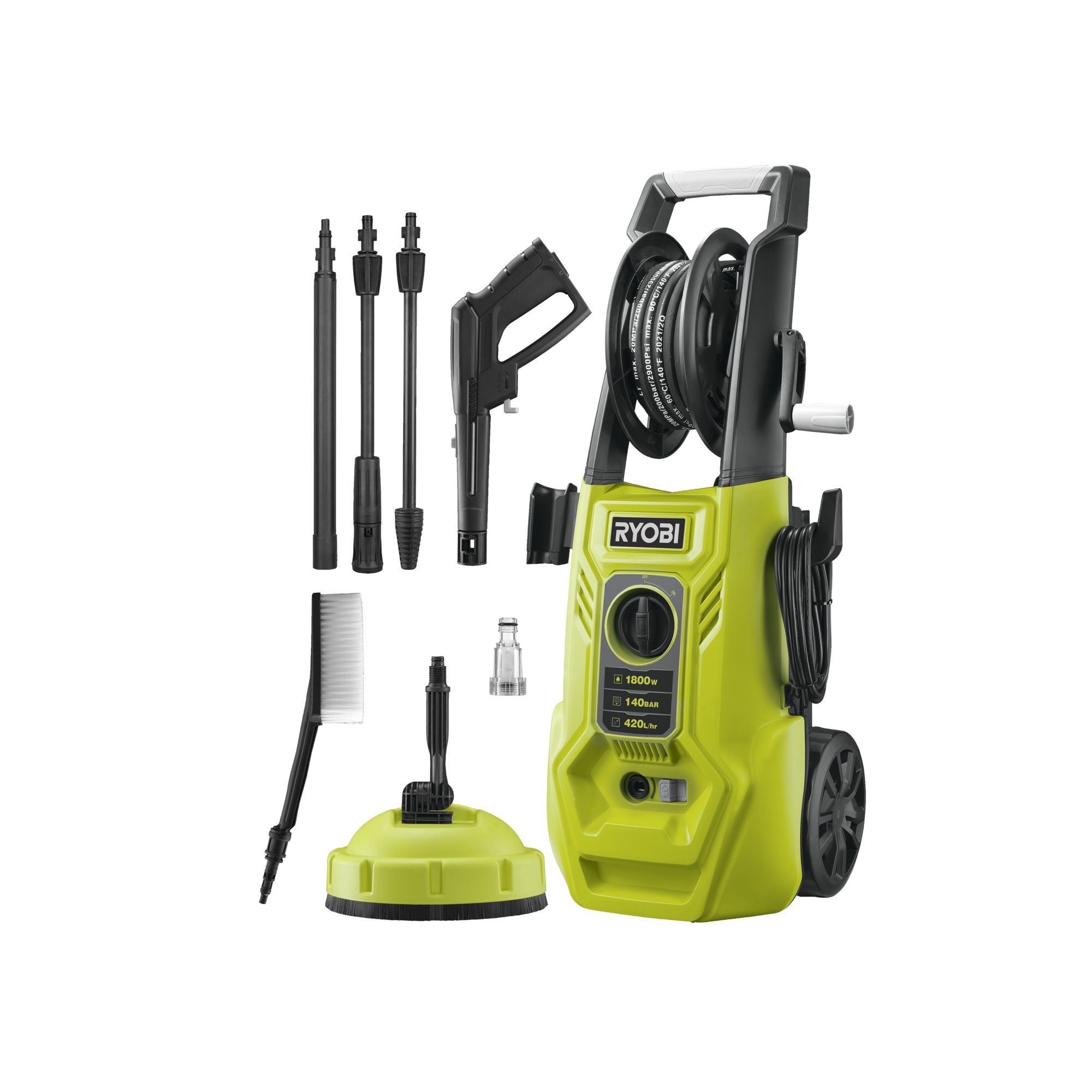 Pressure washer Corded 140bar 1.8kW