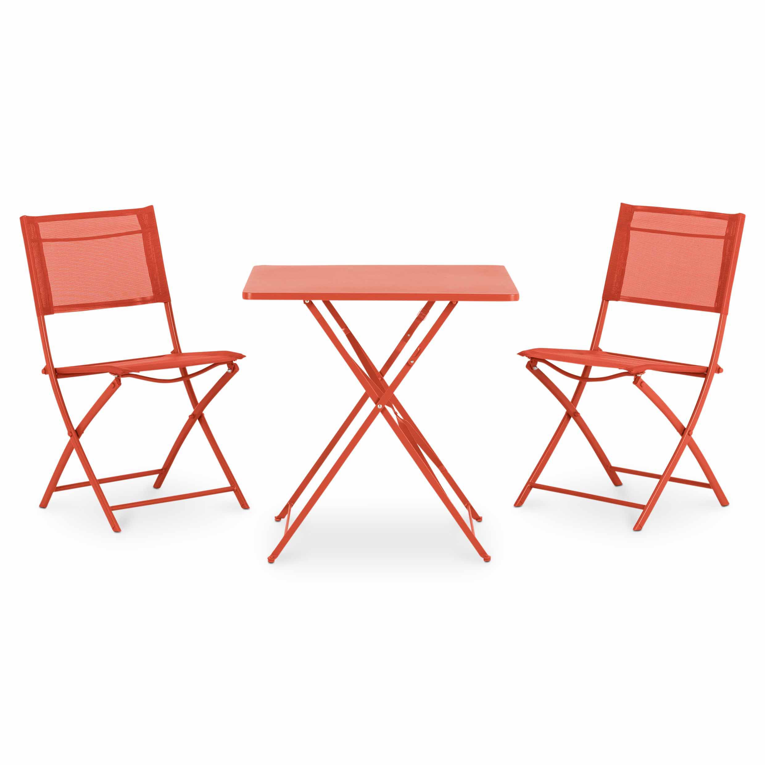 Saba Metal 2 seater Table & chair set DIY at B&Q