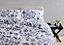 Sabrina Floral Blue & white Double Duvet cover & pillow case set