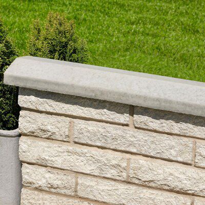 Saddleback Light grey Smooth Coping stone, (L)610mm (W)140mm