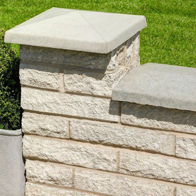 Saddleback Light grey Smooth Coping stone, (L)610mm (W)280mm