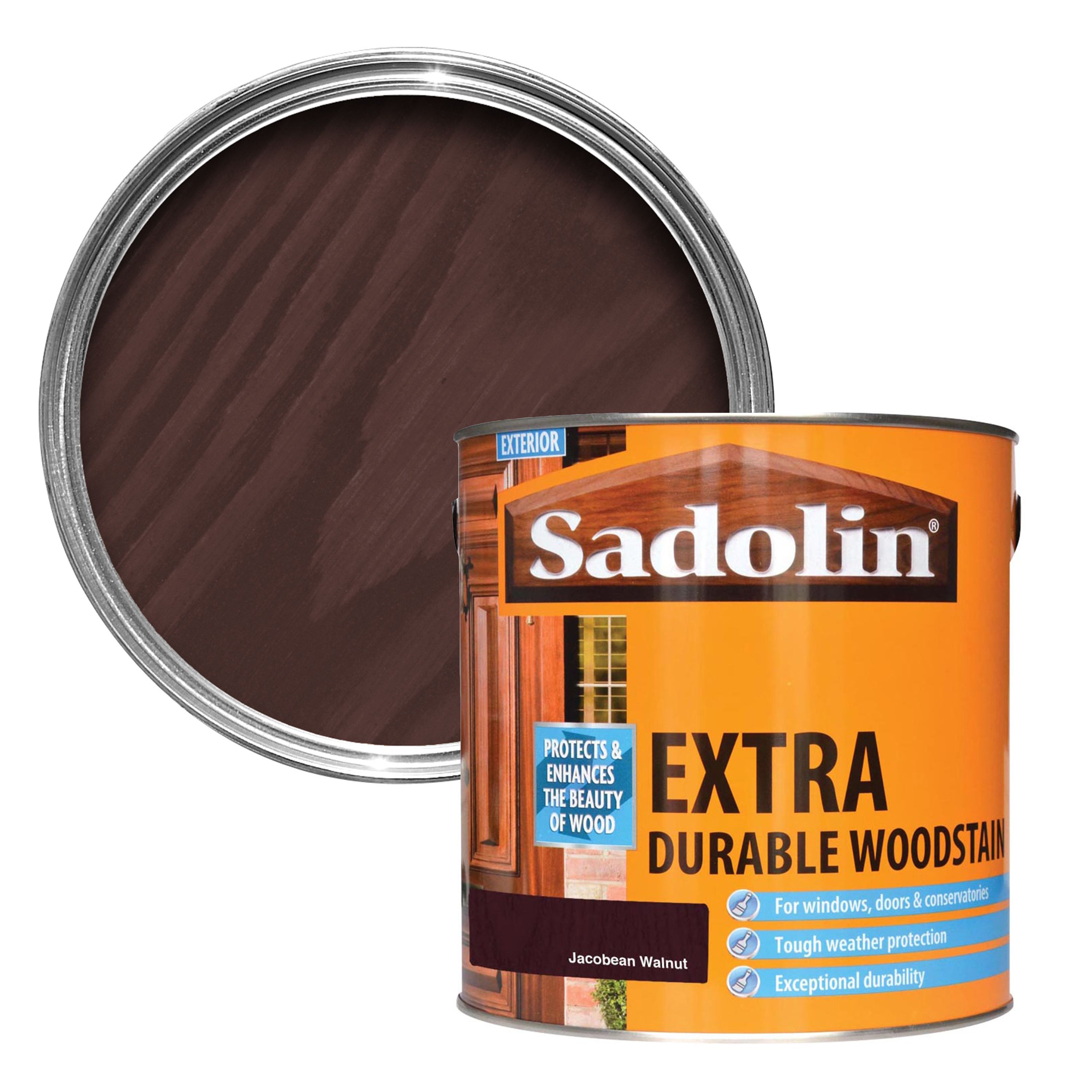 Sadolin Jacobean walnut Wood stain, 2.5L DIY at B&Q