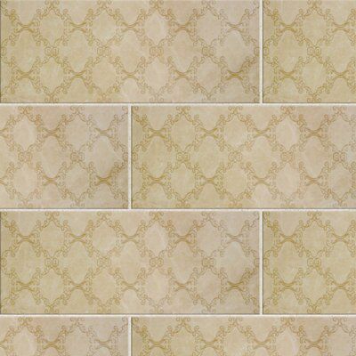 Safari Taupe Inkjet Ceramic Wall Tile, Pack of 10, (L)500mm (W)200mm