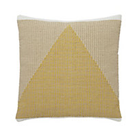 Sagar Triangle Yellow Cushion (L)45cm x (W)45cm