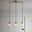 Saiphi Gold effect 3 Lamp Pendant ceiling light, (Dia)690mm