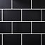 Salerna Black Gloss Linear Ceramic Wall Tile Sample