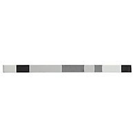 Salerna Black & white Gloss Listel Ceramic Indoor Wall Tile, (L)50mm (W)400mm