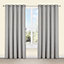 Salla Concrete Plain Lined Eyelet Curtains (W)167cm (L)228cm, Pair