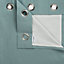 Salla Duck egg Plain Lined Eyelet Curtains (W)228cm (L)228cm, Pair