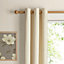 Salla Ecru Plain Lined Eyelet Curtains (W)167cm (L)228cm, Pair