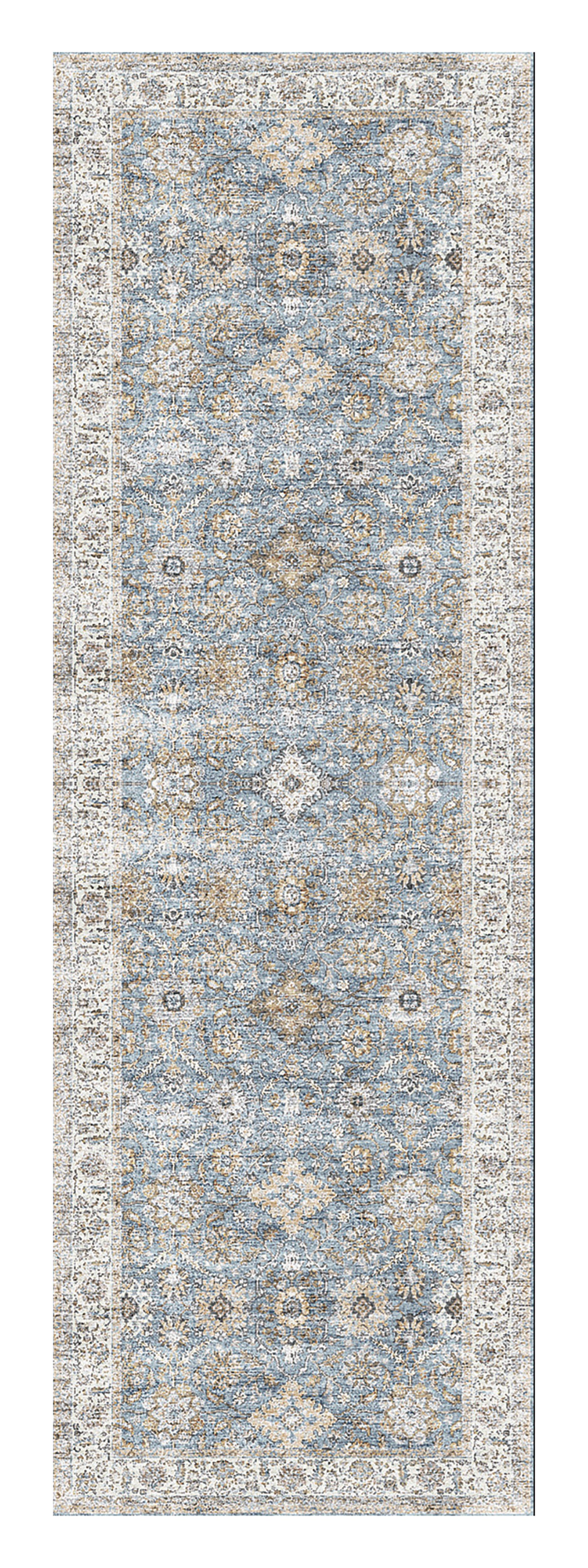 Samira Blue Traditional Large Runner, (L)180cm x (W)60cm