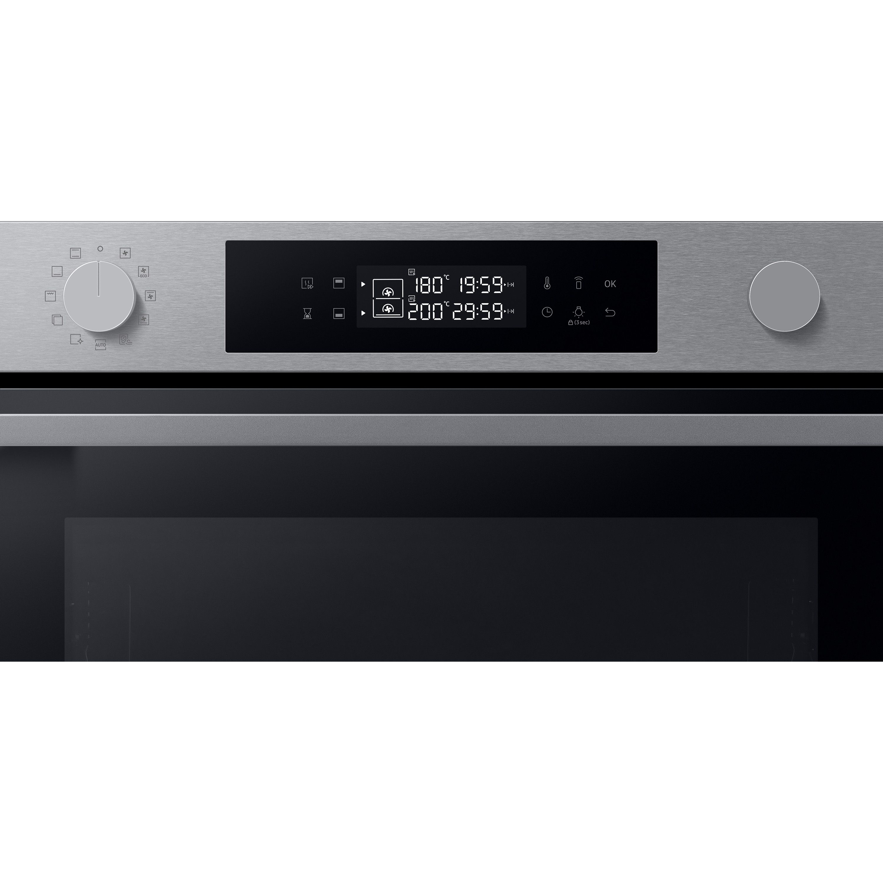 Samsung Dual Cook NV7B4430ZAS_SS Built-in Single Multifunction Oven - Stainless steel effect