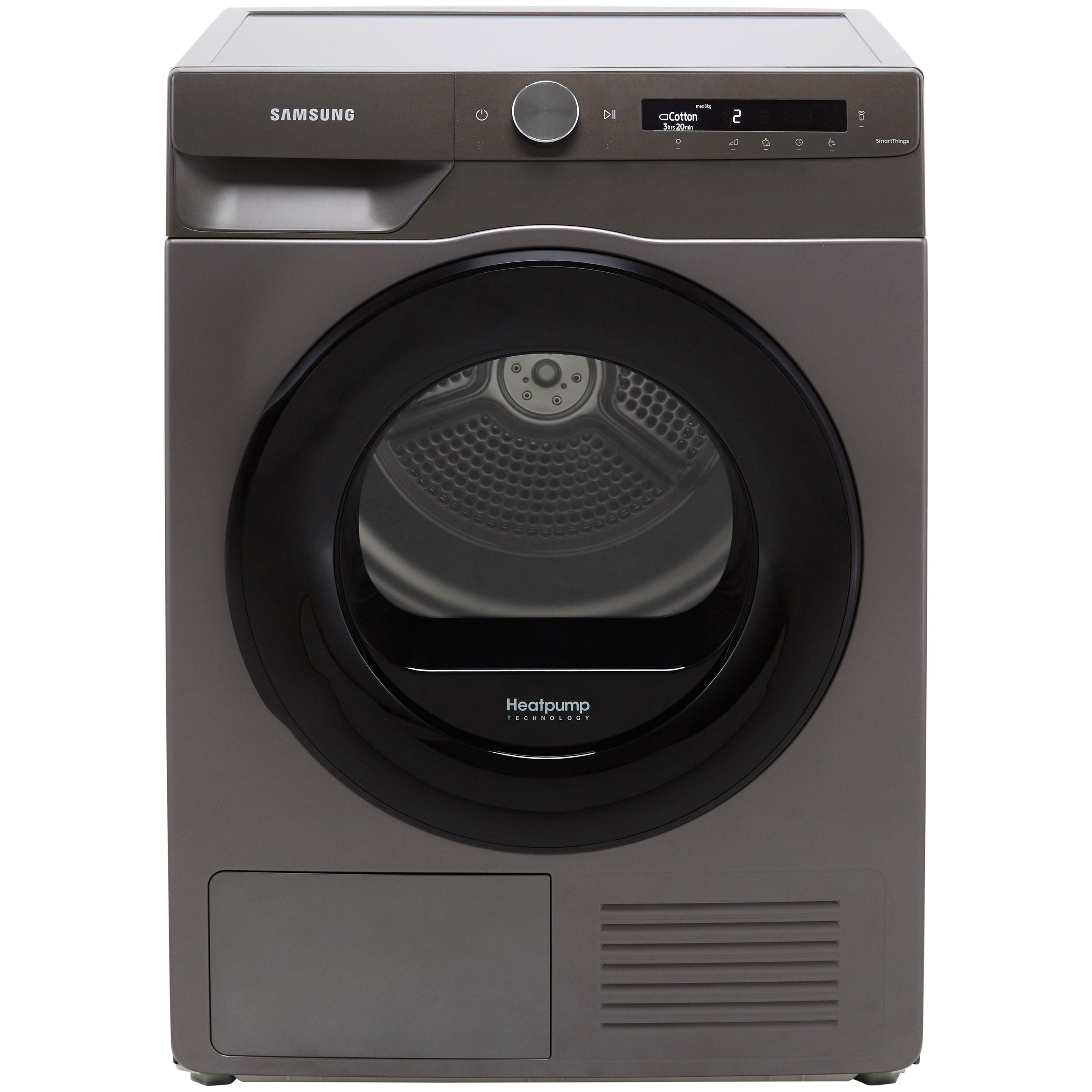 Samsung DV80T5220AN 8kg Freestanding Heat pump Tumble dryer - Graphite