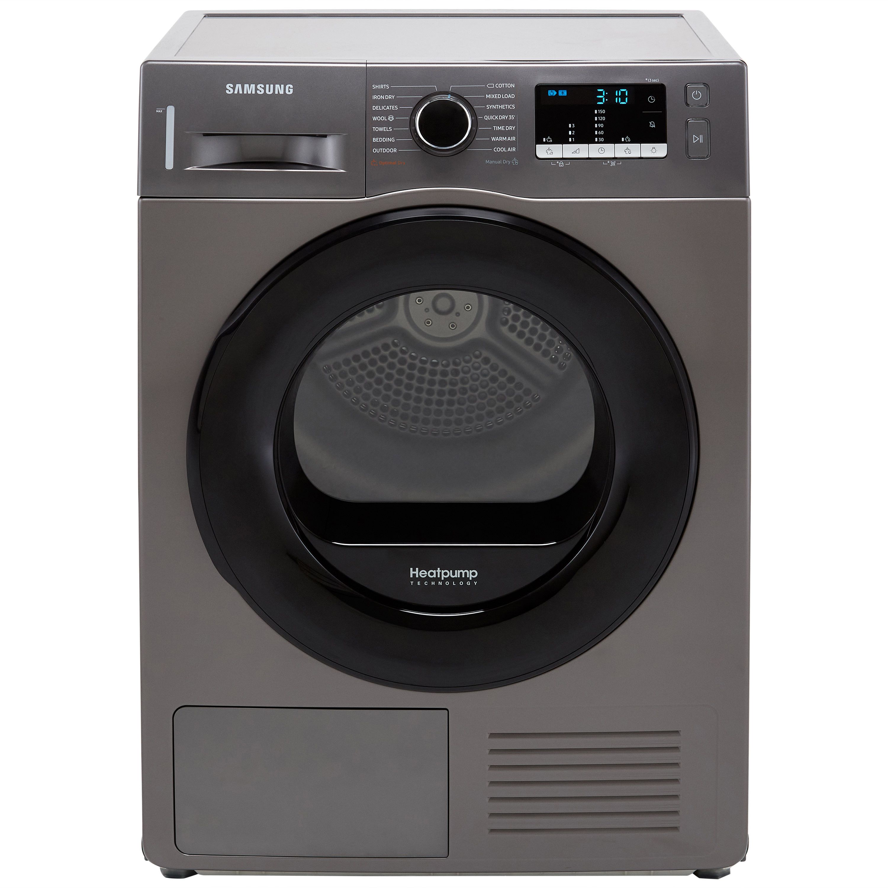 Samsung DV80TA020AX 8kg Freestanding Heat pump Tumble dryer - Graphite