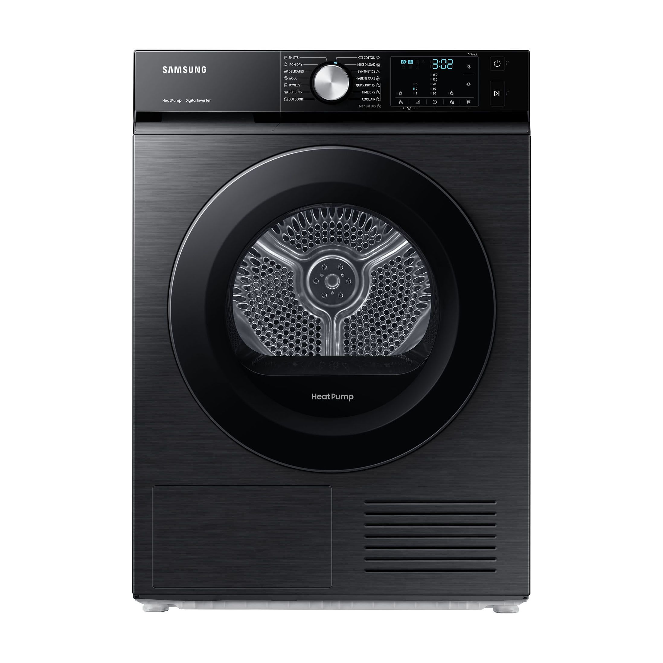 Samsung DV90BBA245AB_BK 9kg Freestanding Heat pump Tumble dryer - Black