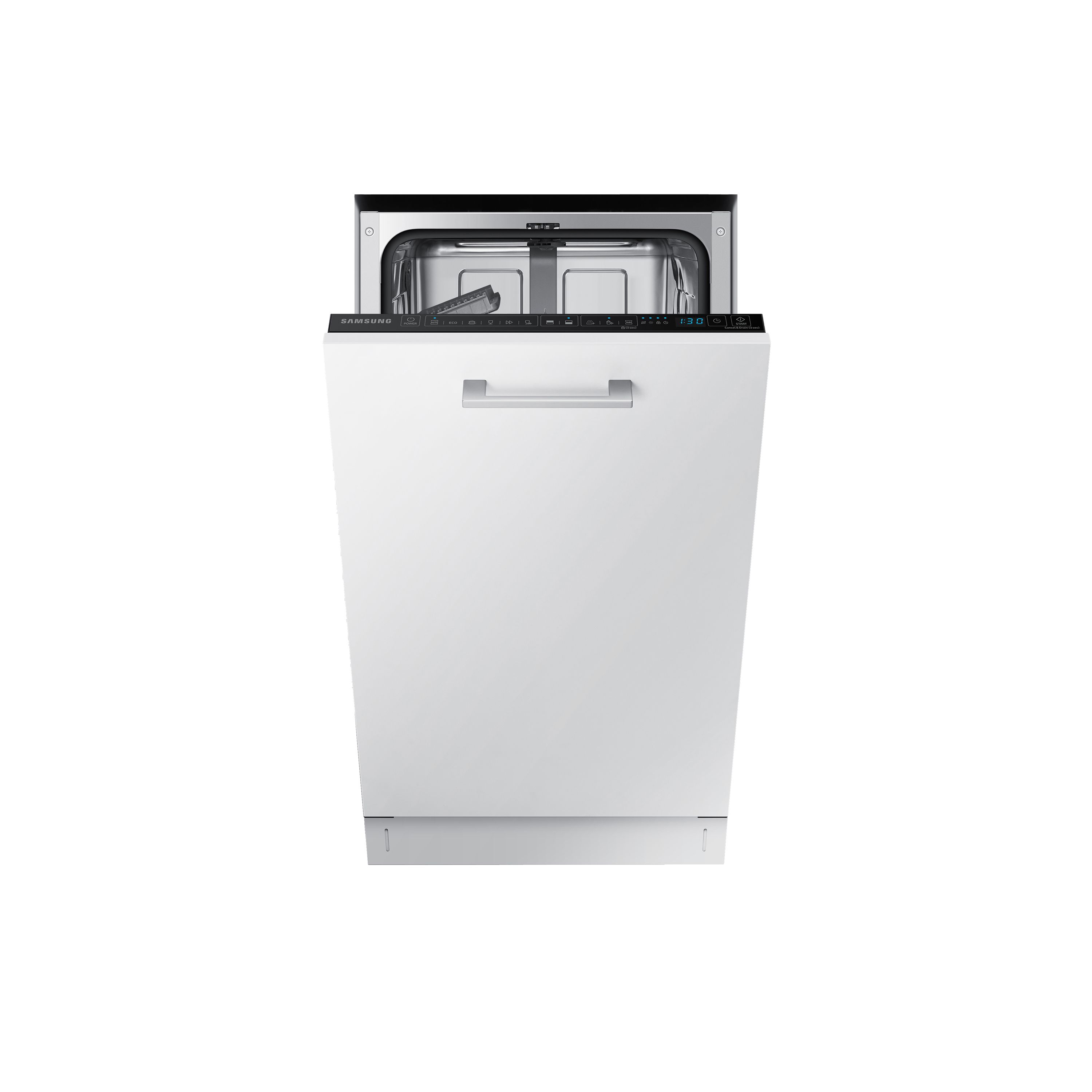 Samsung DW50R4060BB_BK Integrated Slimline Dishwasher Black DIY at B&Q