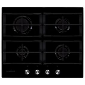 Samsung NA64H3000AK_BK 4 Burner Metal Gas hob (W)600mm - Black