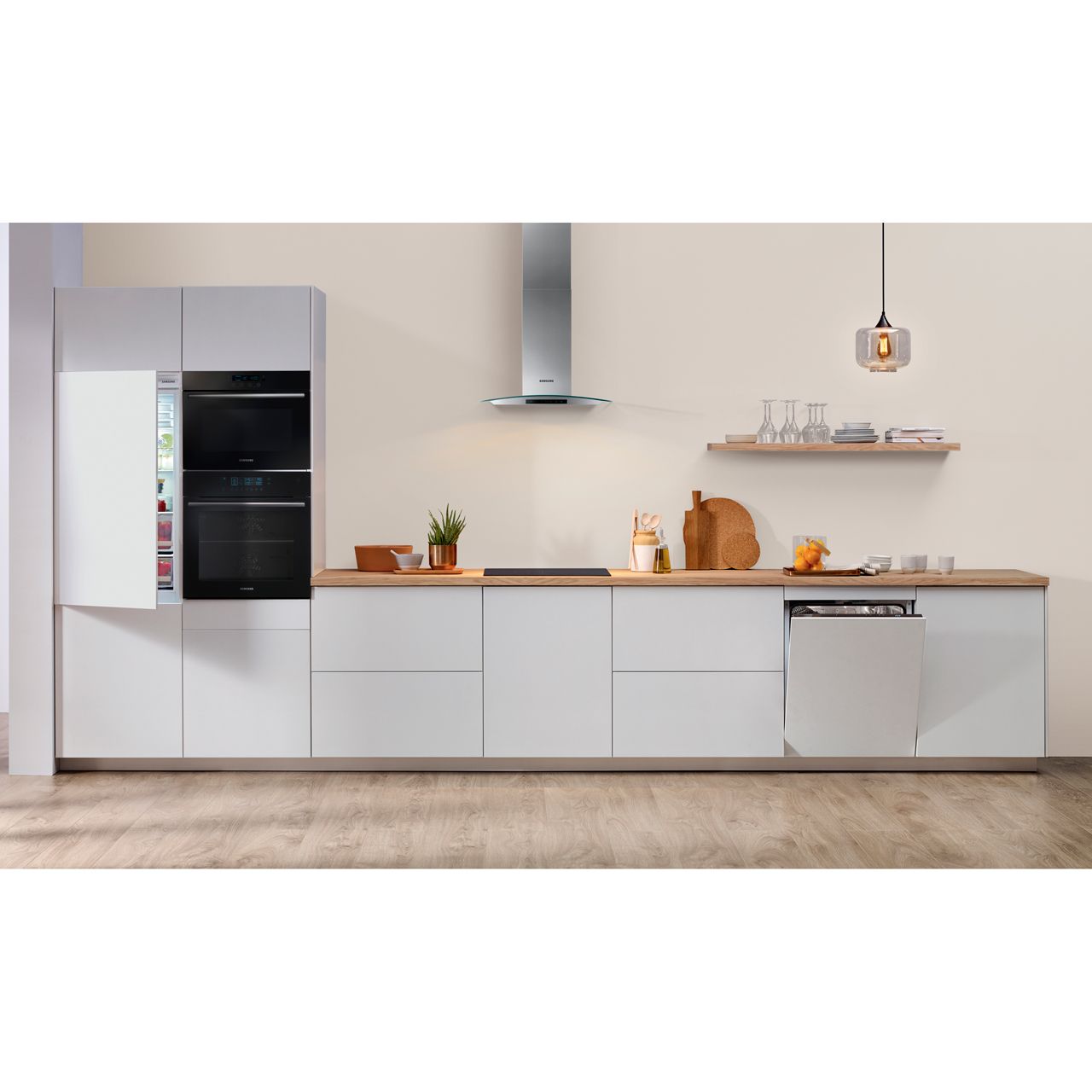 Samsung NK24M5070CS_SS Glass & metal Chimney Cooker hood (W)60cm - Stainless steel effect