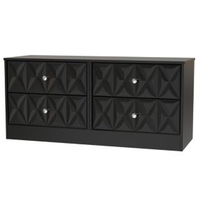 San Jose Ready assembled Black 4 Drawer Bed box (H)521mm (W)1146mm (D)395mm