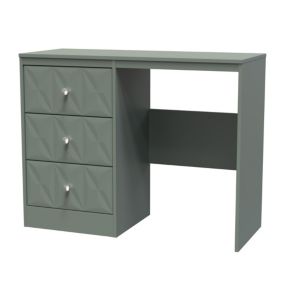 San Jose Ready assembled Green 3 Drawer Dressing table (H)756mm (W)969mm (D)395mm