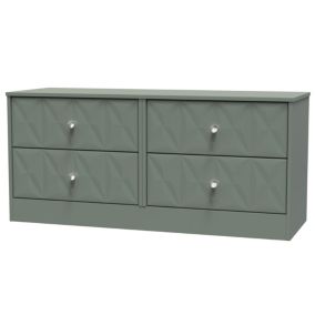 San Jose Ready assembled Green 4 Drawer Bed box (H)521mm (W)1146mm (D)395mm