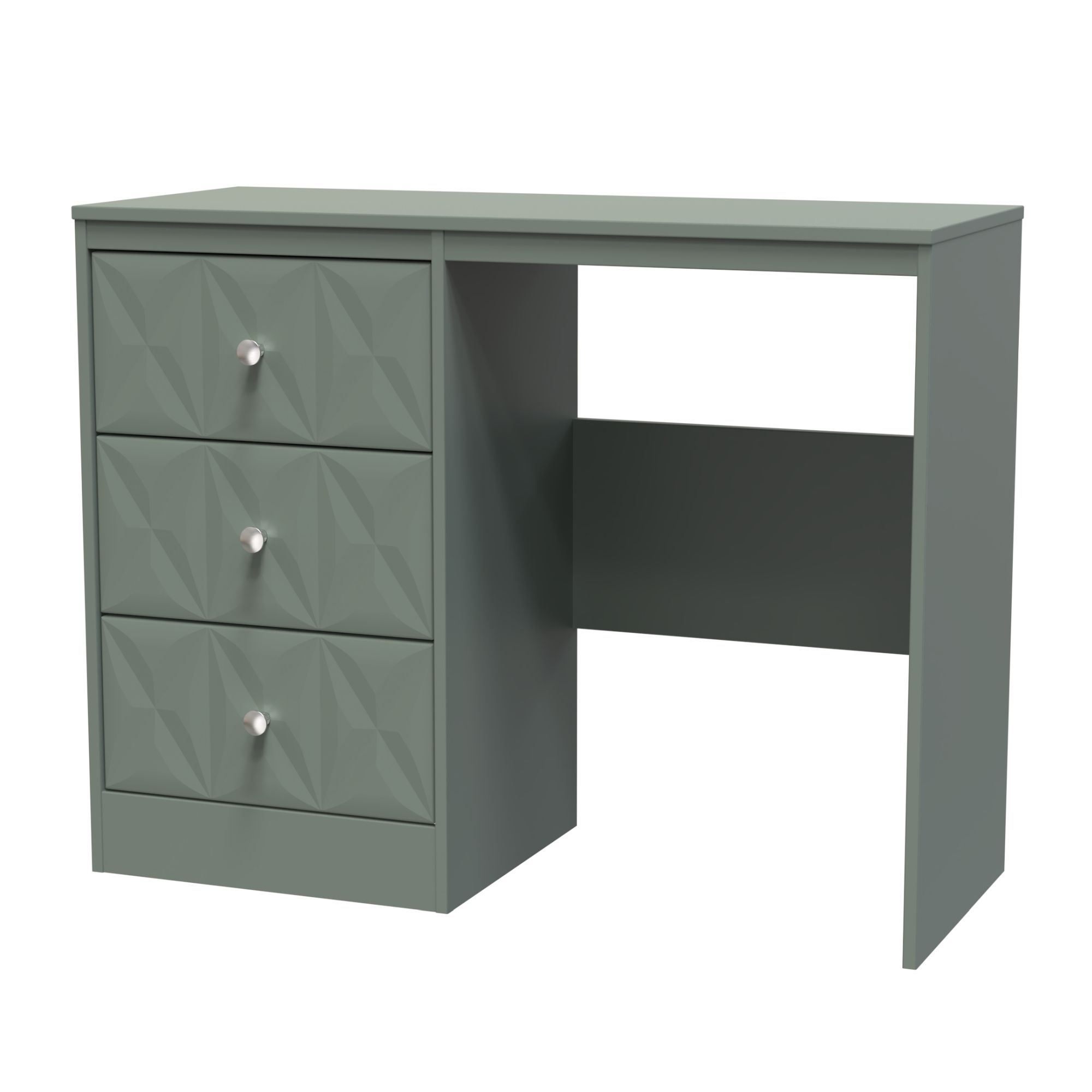 San Jose Ready assembled Matt green 3 Drawer Non-extendable Dressing table (H)756mm (W)969mm (D)395mm