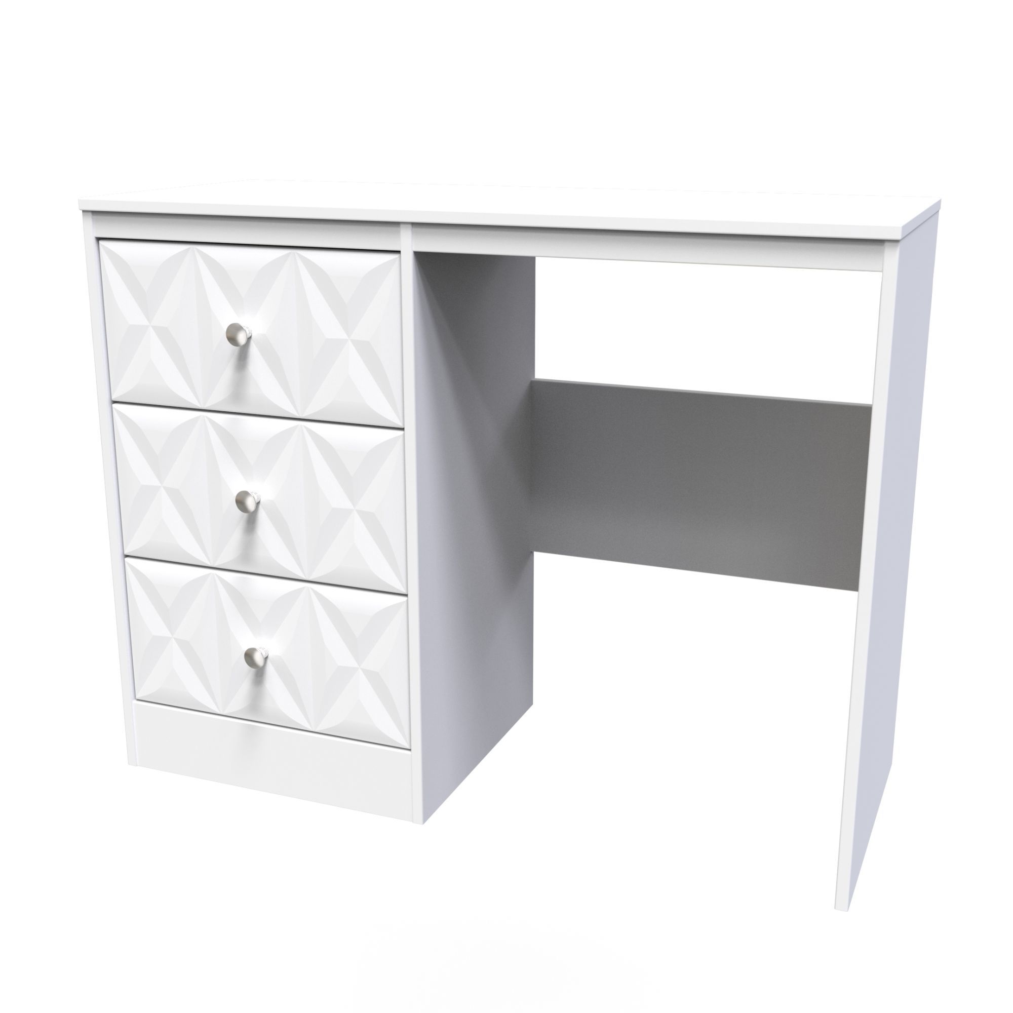 San Jose Ready assembled Matt white 3 Drawer Non-extendable Dressing table (H)756mm (W)969mm (D)395mm