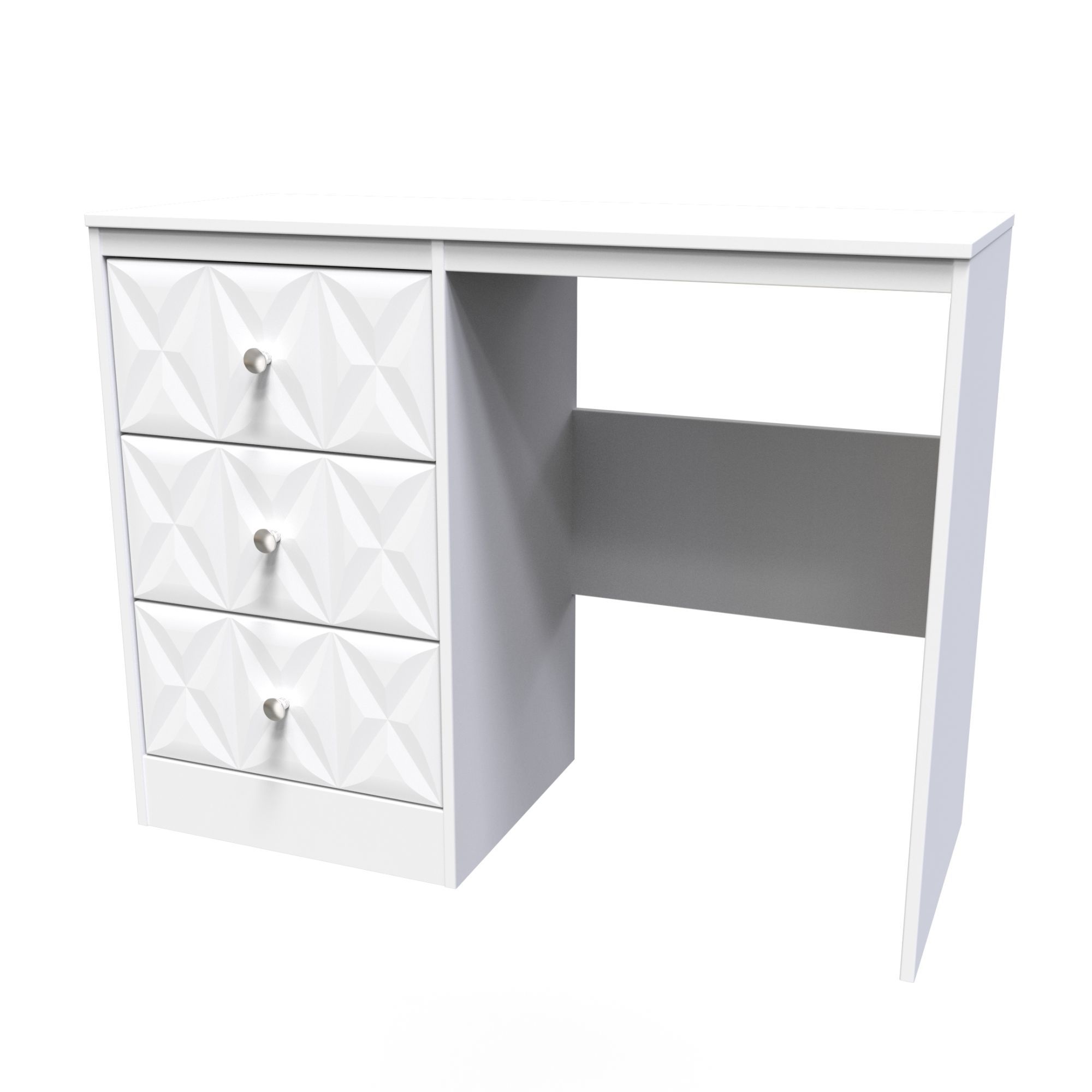 San Jose Ready assembled White 3 Drawer Dressing table (H)756mm (W)969mm (D)395mm