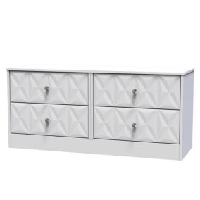 San Jose Ready assembled White 4 Drawer Bed box (H)521mm (W)1146mm (D)395mm