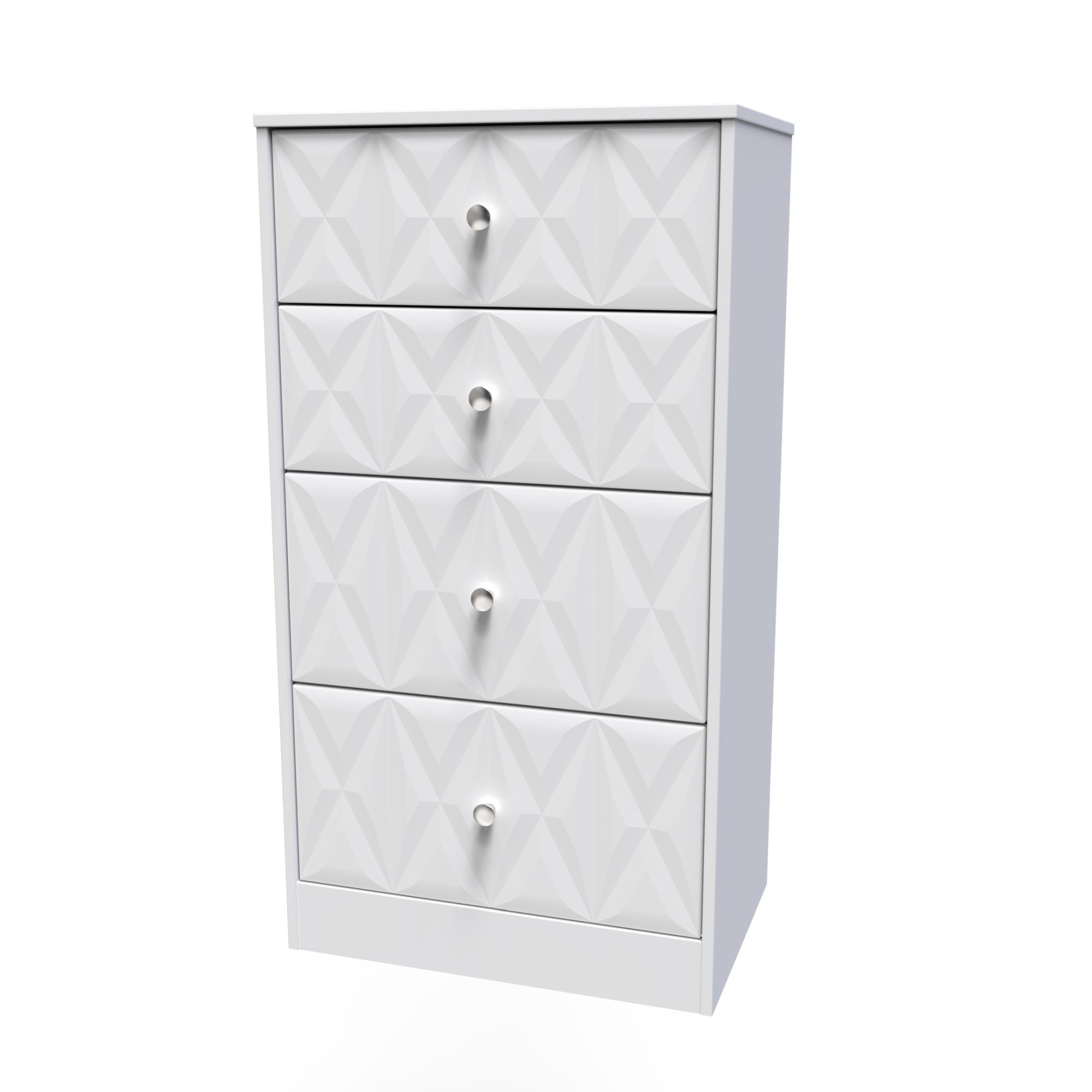 San Jose Ready assembled White 4 Drawer Chest (H)1063mm (W)746mm (D)395mm