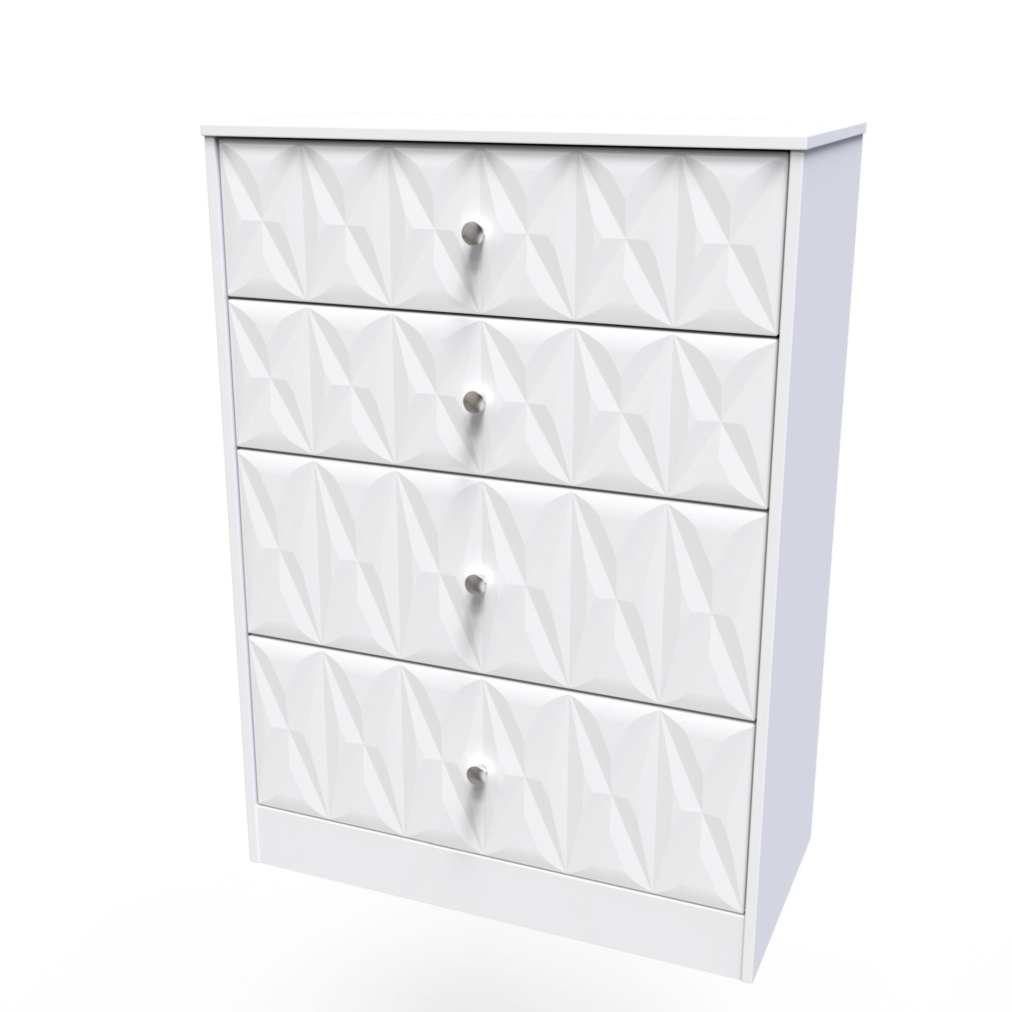 San Jose Ready assembled White 4 Drawer Chest (H)1063mm (W)766mm (D)395mm