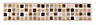 Sandstorm Beige Mosaic Stone effect Ceramic Border tile, (L)250mm (W)50mm