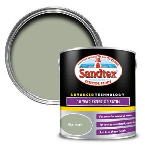 Sandtex 10 year Bay tree Satin Metal & wood paint, 2.5L