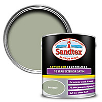 Sandtex 10 year Bay tree Satinwood Exterior Metal & wood paint, 2.5L