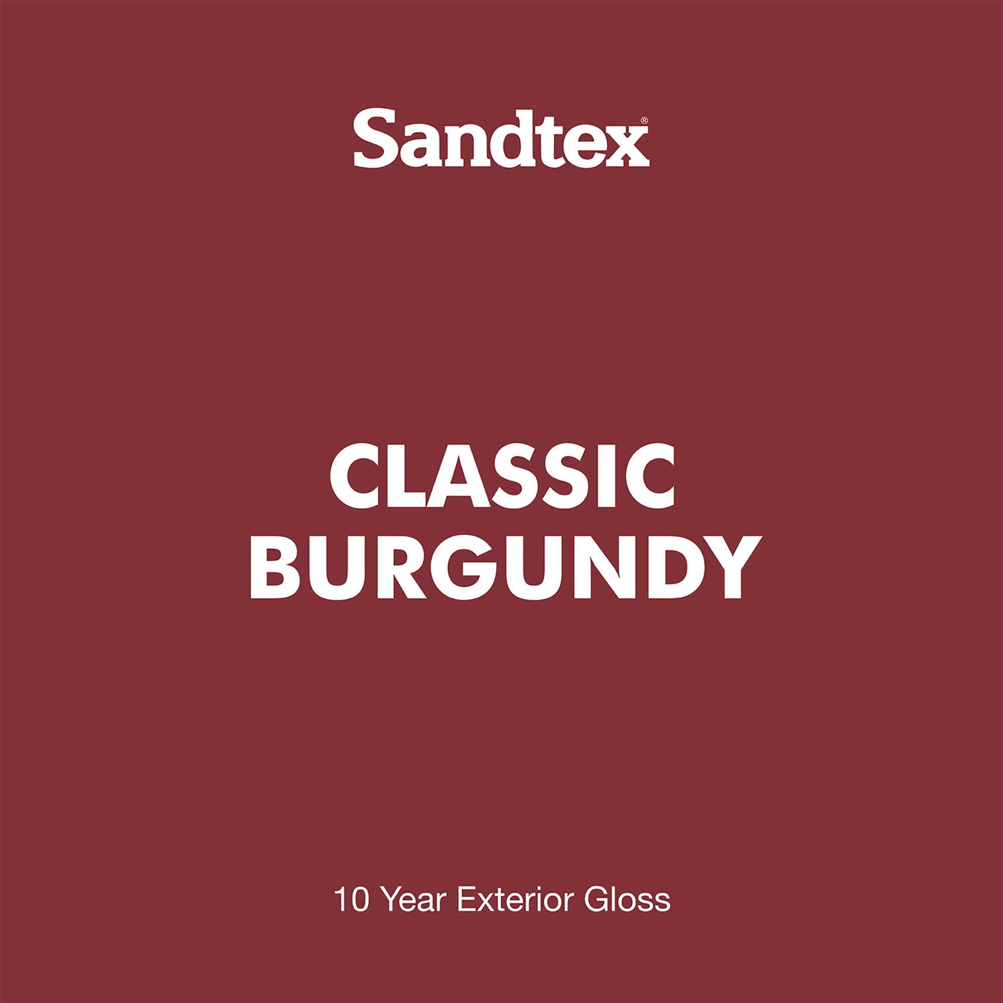 Sandtex 10 Year Classic Burgundy Gloss Metal, plastic & wood Multi-surface paint, 750ml
