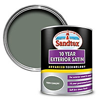 Sandtex 10 year Fern canopy Satinwood Exterior Metal & wood paint, 750ml