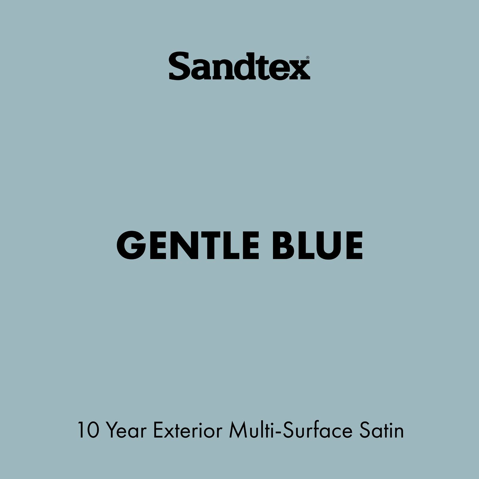 Sandtex 10 Year Gentle Blue Satin Multi-surface paint, 750ml Tin