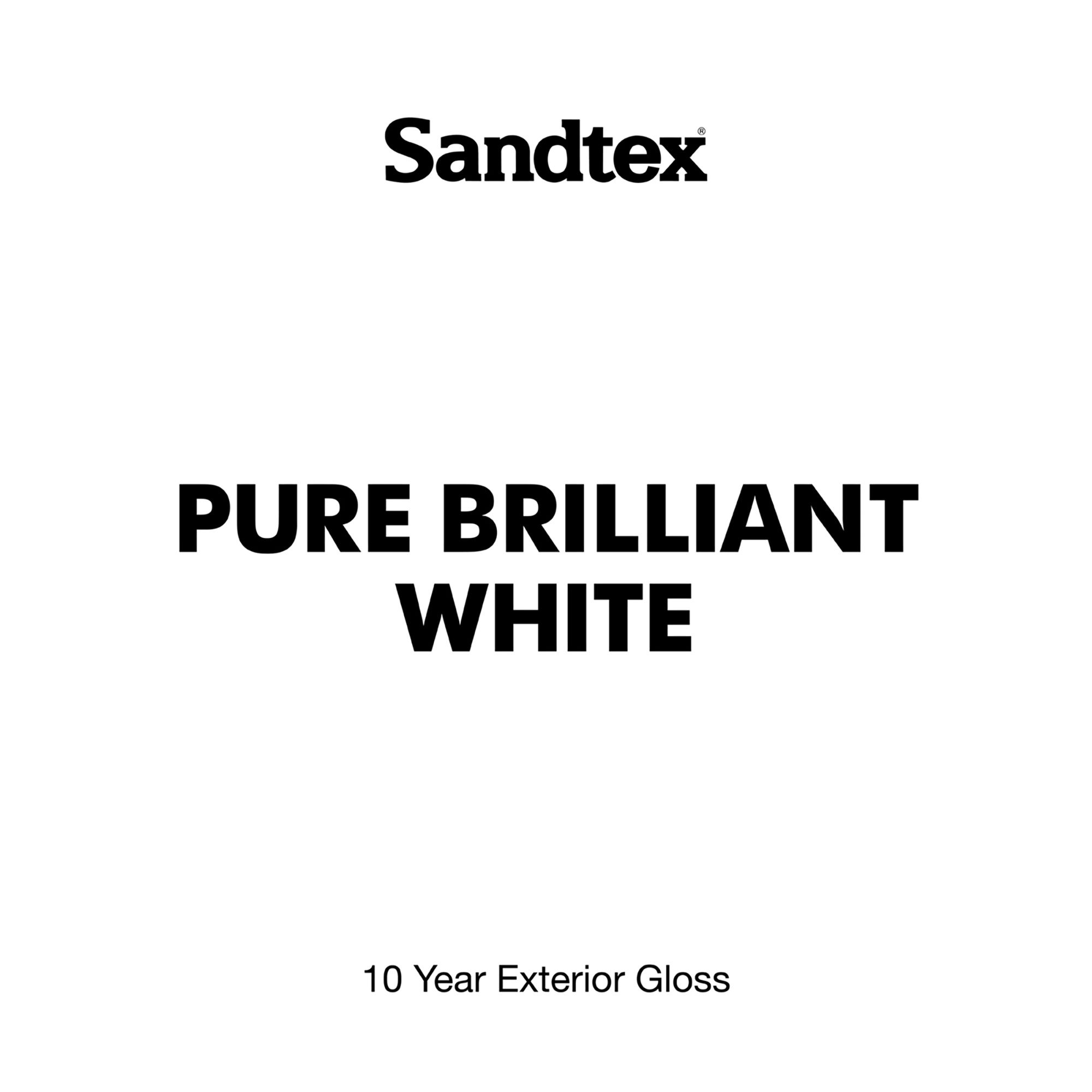 Sandtex 10 Year Pure Brilliant White Gloss Multi-surface paint, 2.5L
