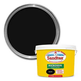 Sandtex Black Smooth Soft sheen Masonry paint, 10L