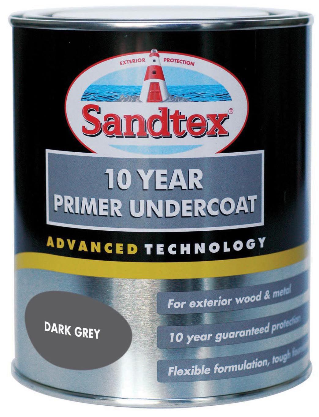 Sandtex Dark Grey Metal & Wood Undercoat, 750ml | DIY At B&Q