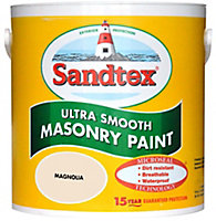 Sandtex Magnolia Smooth Masonry paint, 2.5L