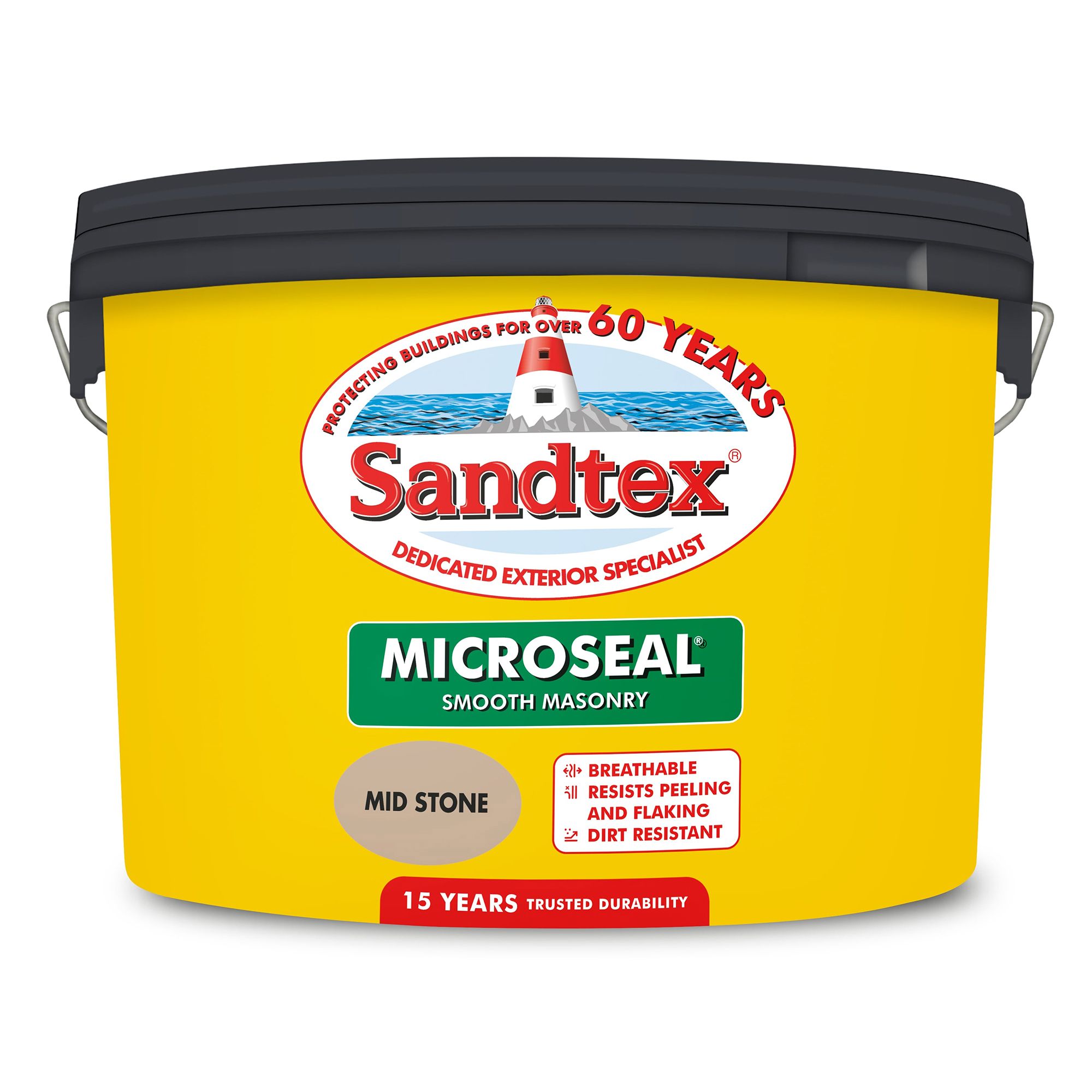 Sandtex Mid stone Ultra smooth Masonry paint, 10L