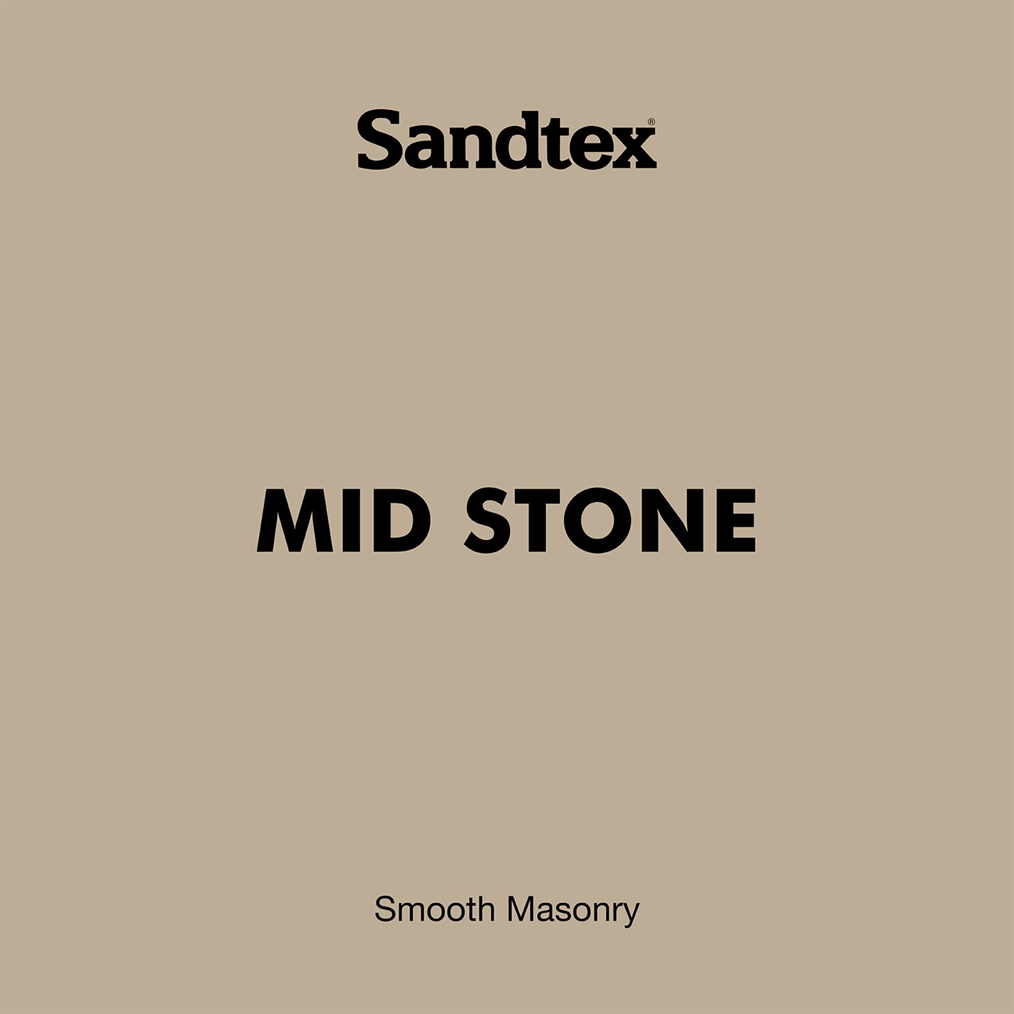 Sandtex Mid stone Ultra smooth Masonry paint, 10L