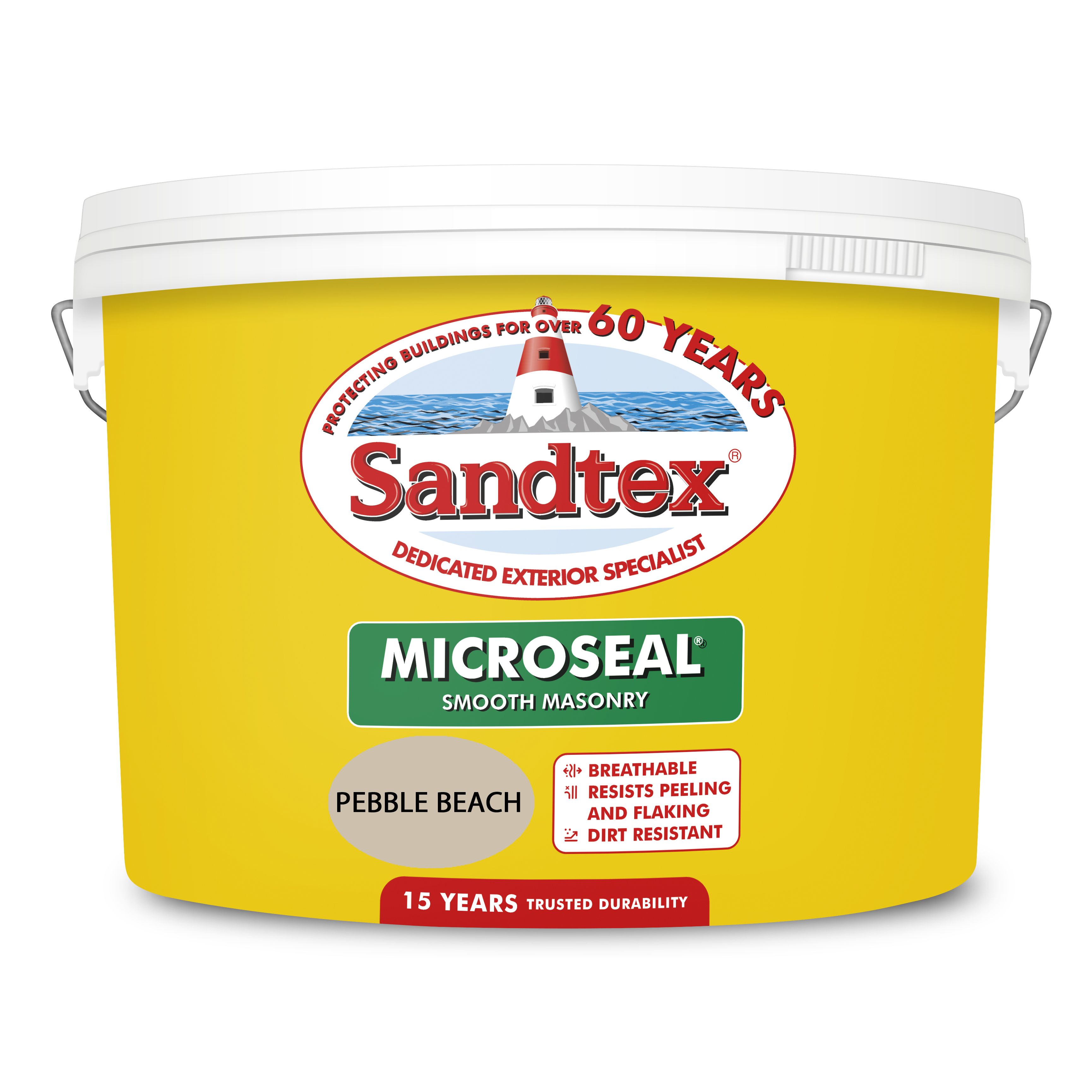 Sandtex Pebble beach Smooth Soft sheen Masonry paint, 10L