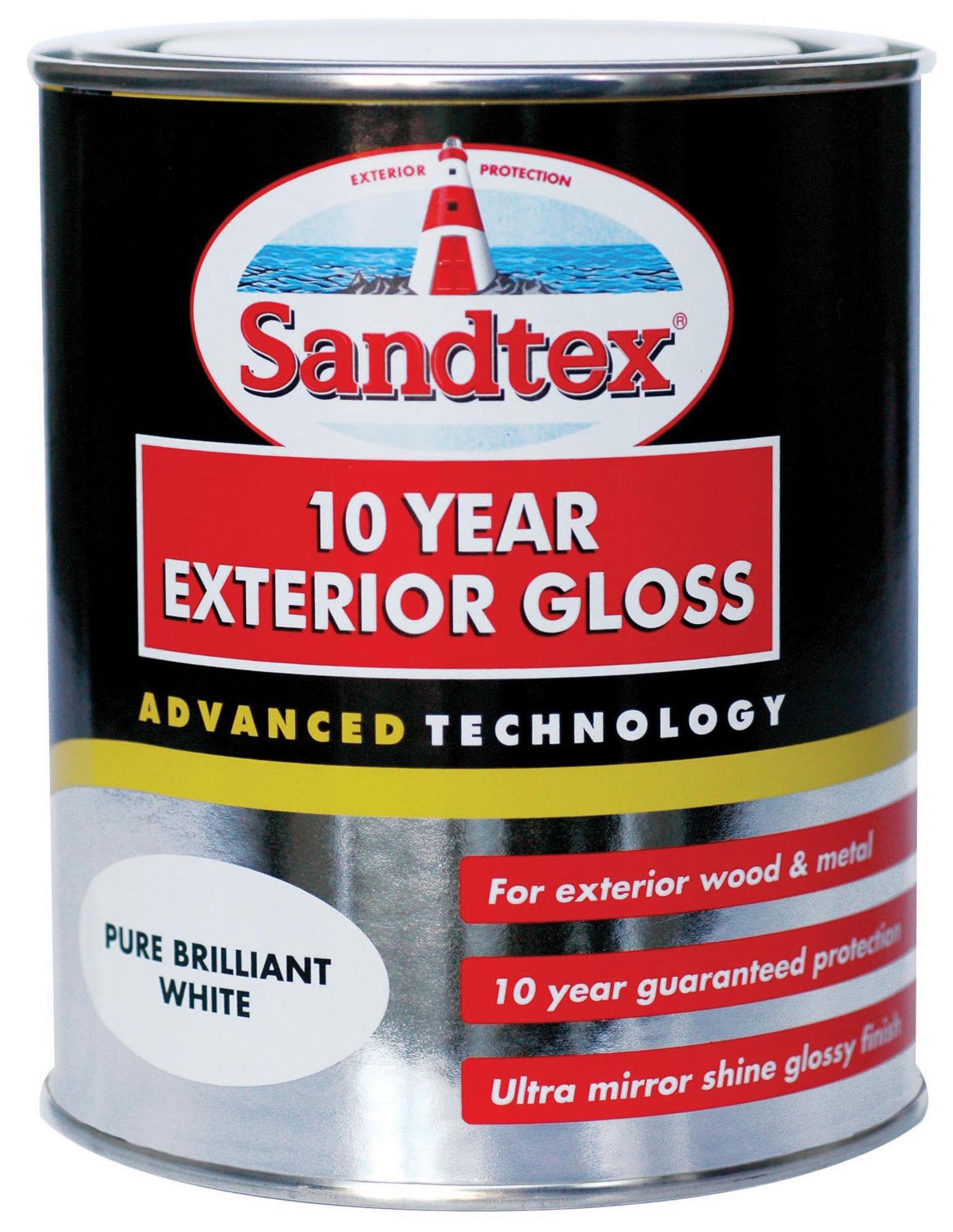 Sandtex Pure brilliant white Gloss Exterior Metal & wood paint, 750ml